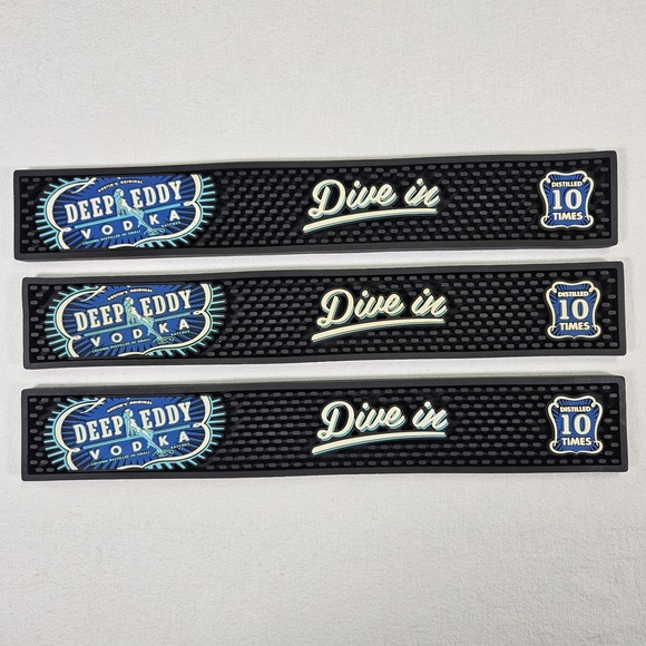 Deep Eddy Vodka Other - Deep Eddy Vodka Dive in Rubber Bar Rail Spill Mat Mancave "21x3.25x.5" EACH